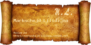 Markschejd Liliána névjegykártya